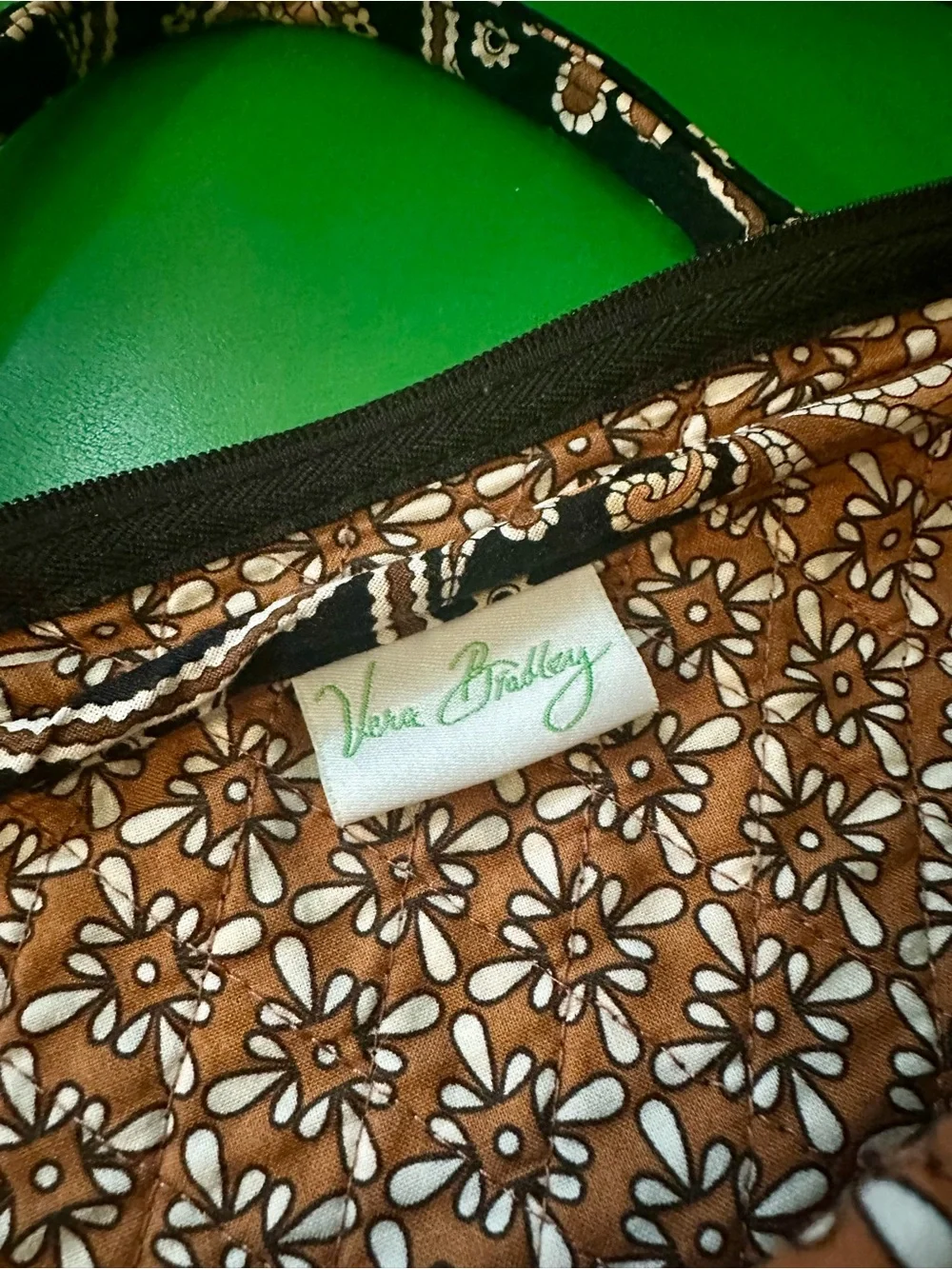 Vera Bradley Cafe Latte Pattern Laptop Bag